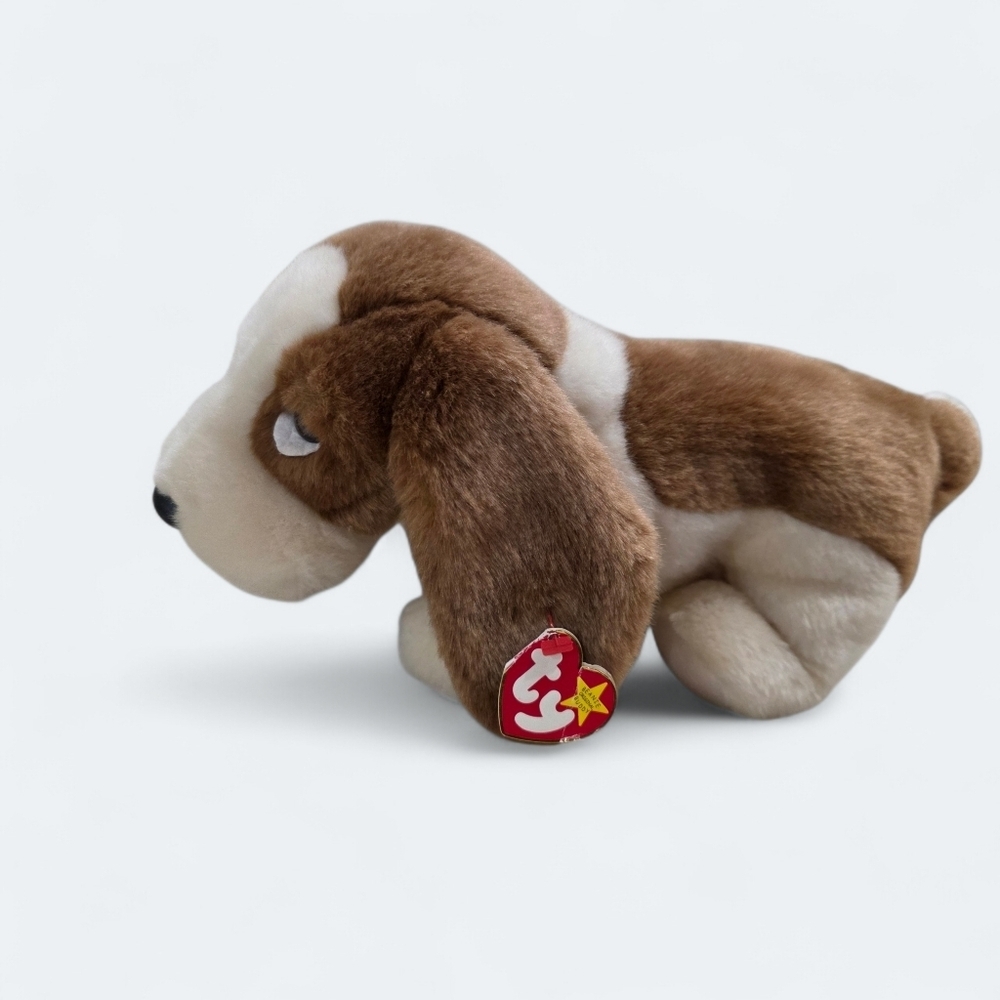 TY Tracker Basset Hound Dog Beanie Buddy Plush Stuffed Animal Vintage 1998